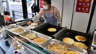 Korean food tradition pancake, korean street food