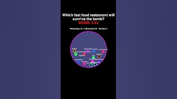 Which fast food restaurant will survive the bomb?  #ball# #simulation #shorts #food #restaurant