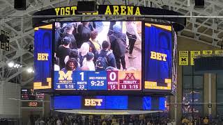 Michigan Hockey vs Minnesota with  Harbaugh and TEAM Appearance! - 11/11/2023