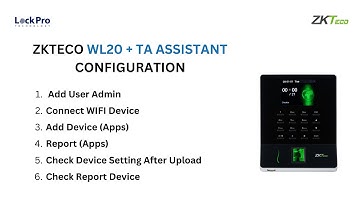 HOW TO SETTING ZKTECO WL20 + TA ASSISTANT 2024 ?