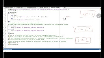 Programa - Método de Cholesky