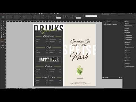 Videotraining für Gastro 1: Speisekarte mit InDesgin erstellen