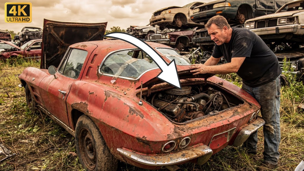 ASMR Car Restoration! 1963 Corvette Split Window Full Rebuild From Forgotten Abandoned Car to New