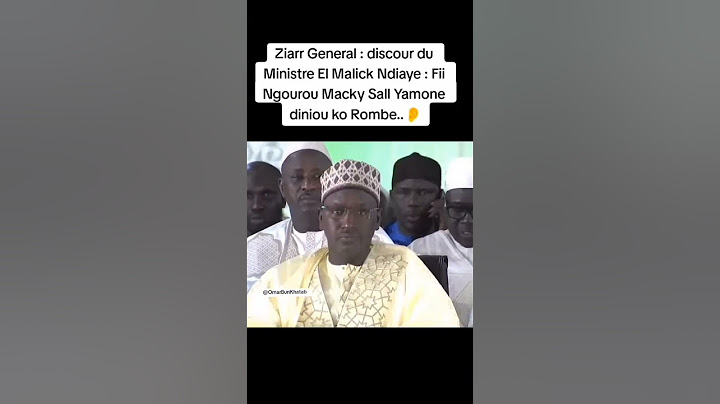Ministre El Malick Ndiaye au ziara annuelle de tivaoune