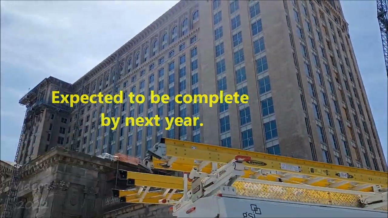 Ford Motor Corktown Campus May 2022 Update: Former Abandoned Train Station Restoration in High Gear!