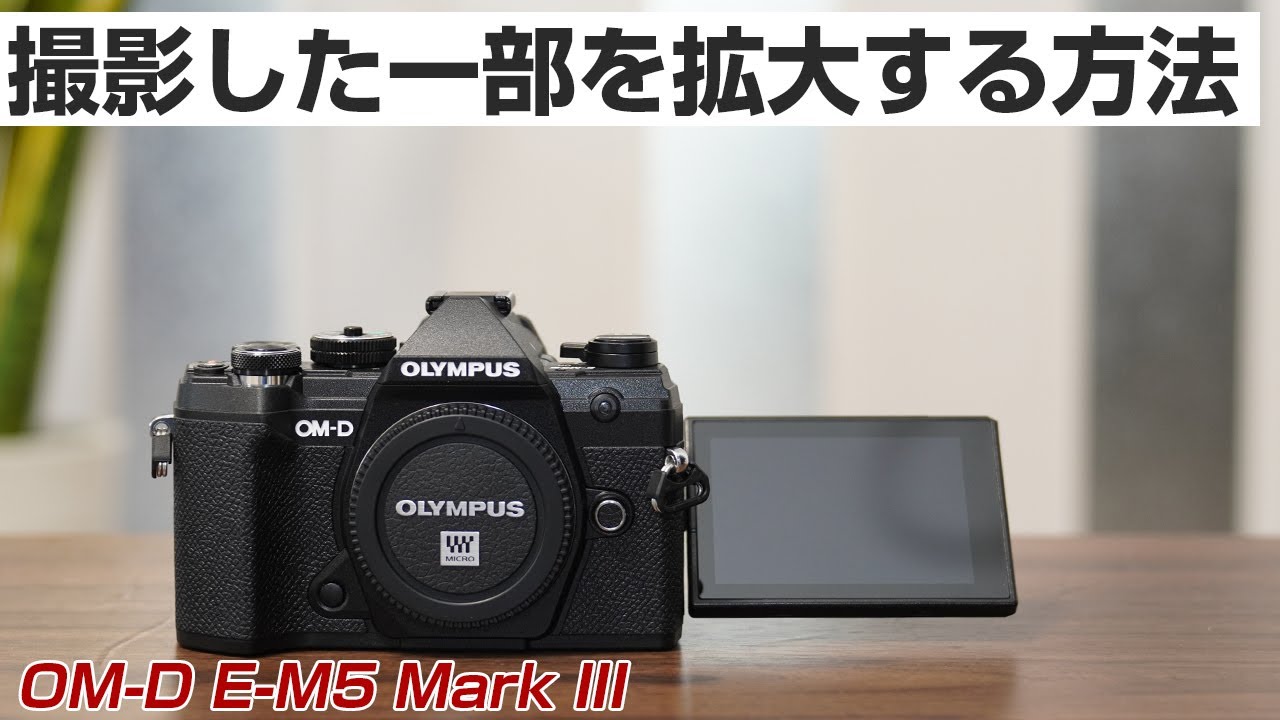OLYMPUS OM D E M5 MarkⅢ撮影した一部を拡大する方法 - YouTube