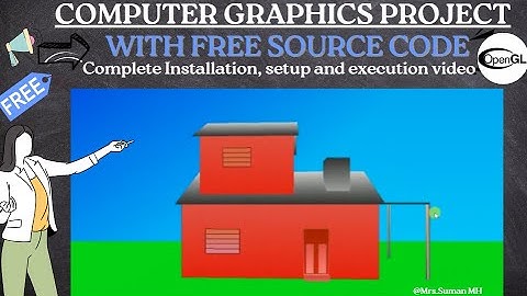 3D House | OpenGL Project |  Computer Graphics Project | With Free Source Code