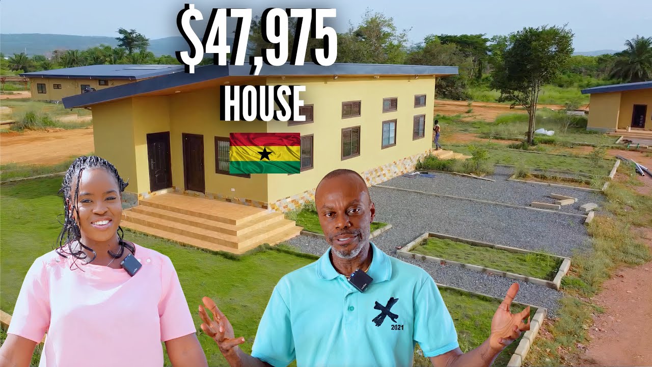 $47,975 SUSTAINABLE HOUSES WITH ORGANIC FARM | AMERICAN BUILDS OFF GRID ON 200 ACRES IN GHANA