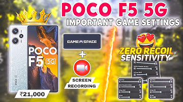 🔥Poco F5 5G BGMI Sensitivity: Game Turbo Performance Settings & Screen Recording Setting
