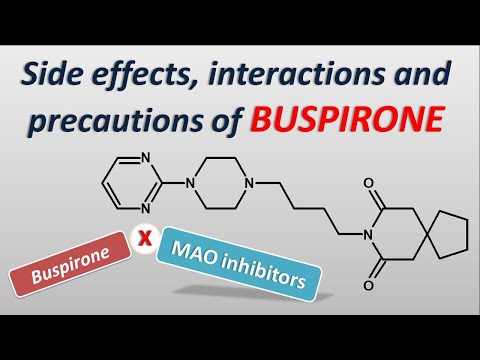 Buspirone ನ ಅಡ್ಡಪರಿಣಾಮಗಳು, ಪರಸ್ಪರ ಕ್ರಿಯೆಗಳು ಮತ್ತು ಮುನ್ನೆಚ್ಚರಿಕೆಗಳು