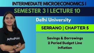 Intertemporal Savings & Borrowings | Intermediate Microeconomics 1| Serrano Ch 5 | BA(H) Economics