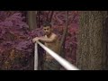 Slackline Performance with Violin Music in the Heart of the Forest