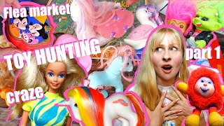 Part 1 Flea market TOYHUNTING craze~ G1 My little Pony, Polly Pocket, Keypers, Barbie  80s 90s toys