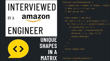 Unique Shapes in a Matrix: JavaScript Interview with an Amazon Engineer