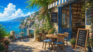 Cliffside Café Dreams 🌸 Ocean Breeze with Relaxing Beats 🌊 Soft Lofi Chill Beats