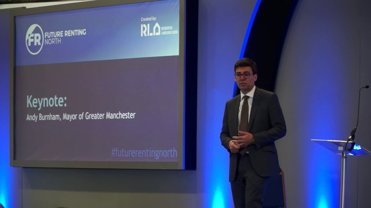 Andy Burnham addresses private landlords at the RLA’s Future Renting