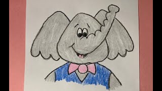 Elmo Elephant Guided Drawing