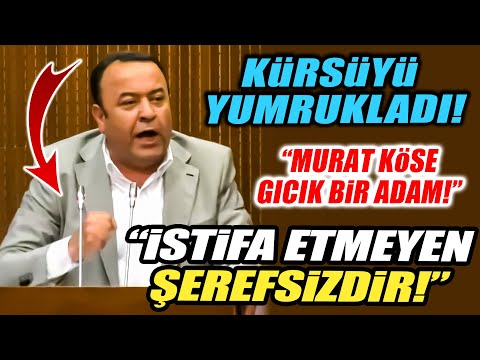 İYİ Partili Adnan Beker kürsüyü yumrukladı! \