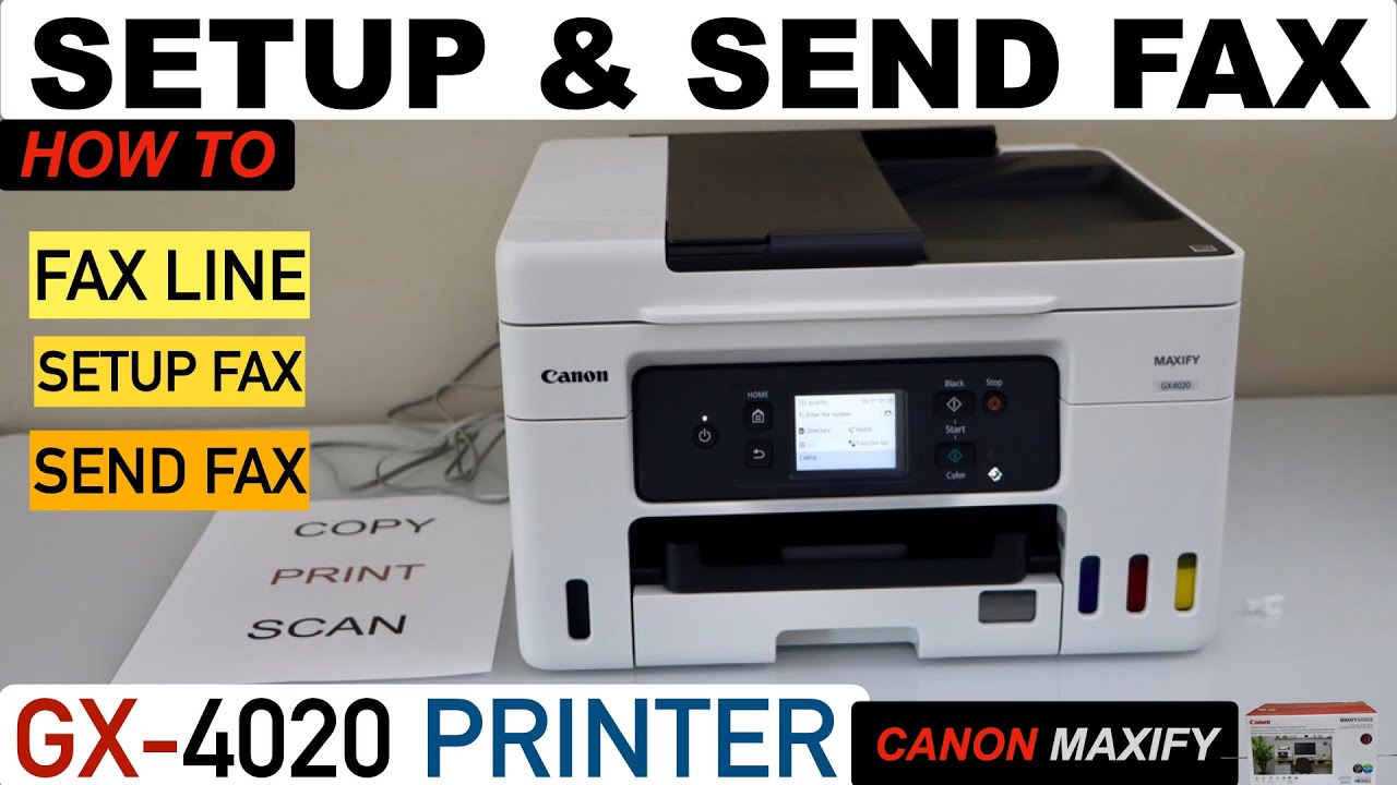 Canon MAXIFY GX4020 Fax Setup & Method To Send The Fax. YouTube