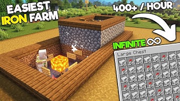 Minecraft 1.21+ EASIEST IRON Farm Tutorial - 400+ Per Hour