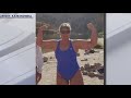 California woman completes historic swim without wetsuit