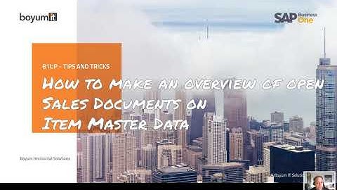 B1UP Tip: How to make a tab on Item Master that show open sales docs