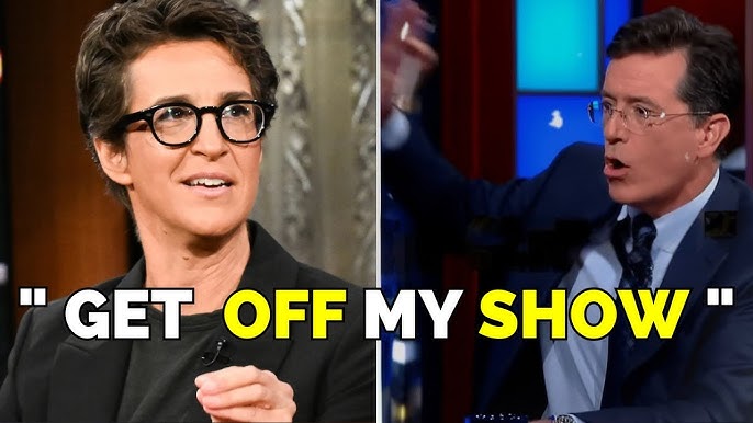 Rachel Maddow Kicked Off Stephen Colbert's Show After Fiery Confrontation. - YouTube