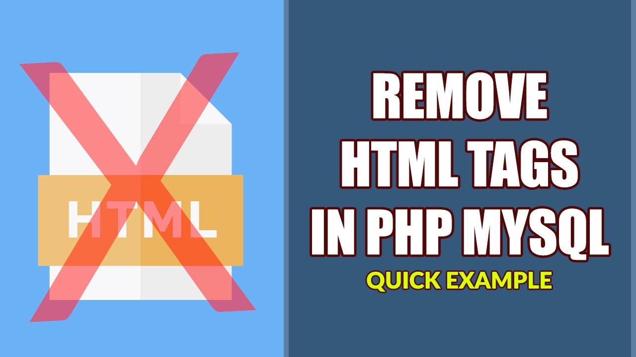 Php Remove Html Tag