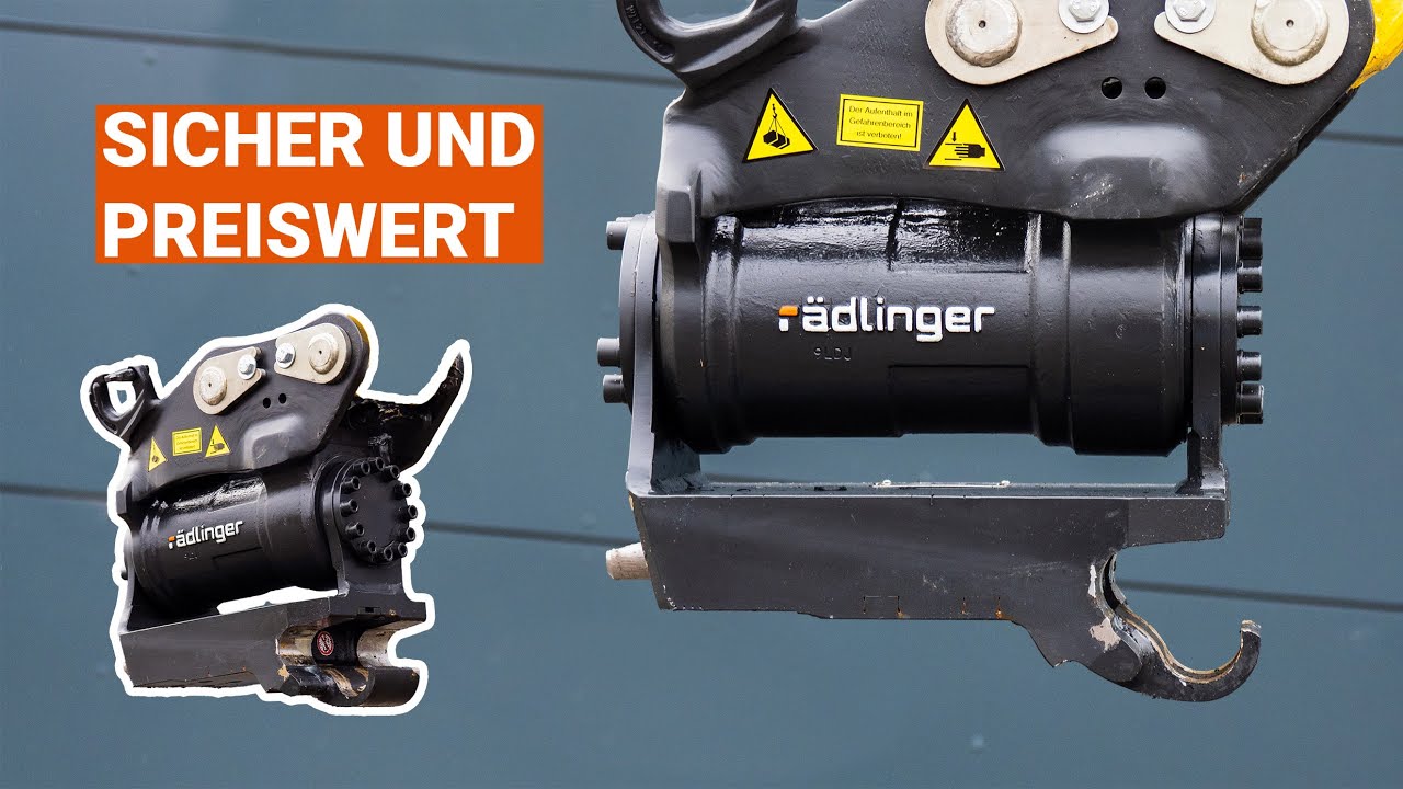 Rädlinger: Hydraulischer Schnellwechsler mit Doppelfanghaken