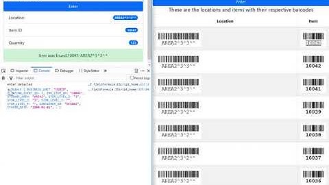 mobile inventory web interface inside pia