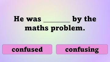 ED and ING Adjective Quiz | Participle Adjectives | English Grammar | For ESL & English Students