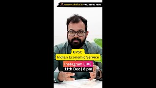 Watch UPSC Indian Economic Services Live Guidance Session Today By Sanat Sir #shorts #livesession