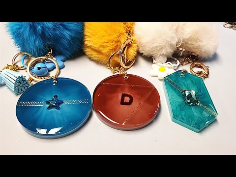 How to do riesn keychain | resin keychain with glass stone - YouTube