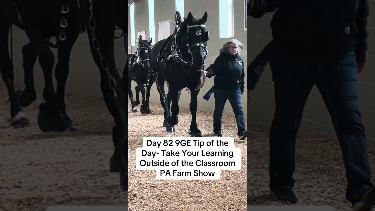 Learning outside the #9thgradeexperience classroom at the PA #farmshow