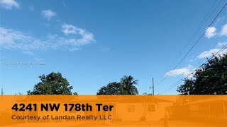 4241 NW 178th Ter MIAMI GARDENS, FL 33055 | Danay Puebla Llanos | Homes for Sale