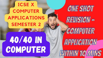 🔴COMPUTER APPLICATIONS - THEORY ONE SHOT REVISION | WITHIN 7 MINS | HOW TO GET 50/50