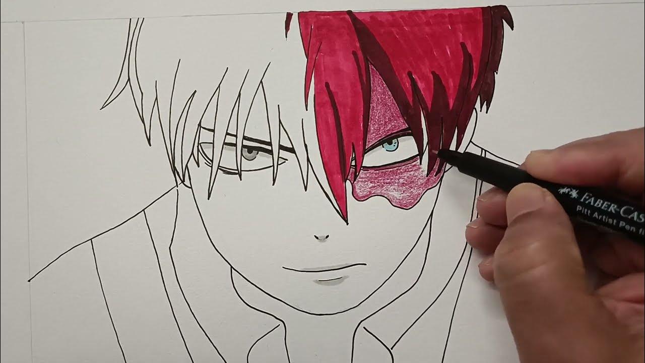 Coloriage Shoto Todoroki à Imprimer Dessin Shoto Todoroki - My Hero Academia - dessin de personnage de dessin  animé - YouTube