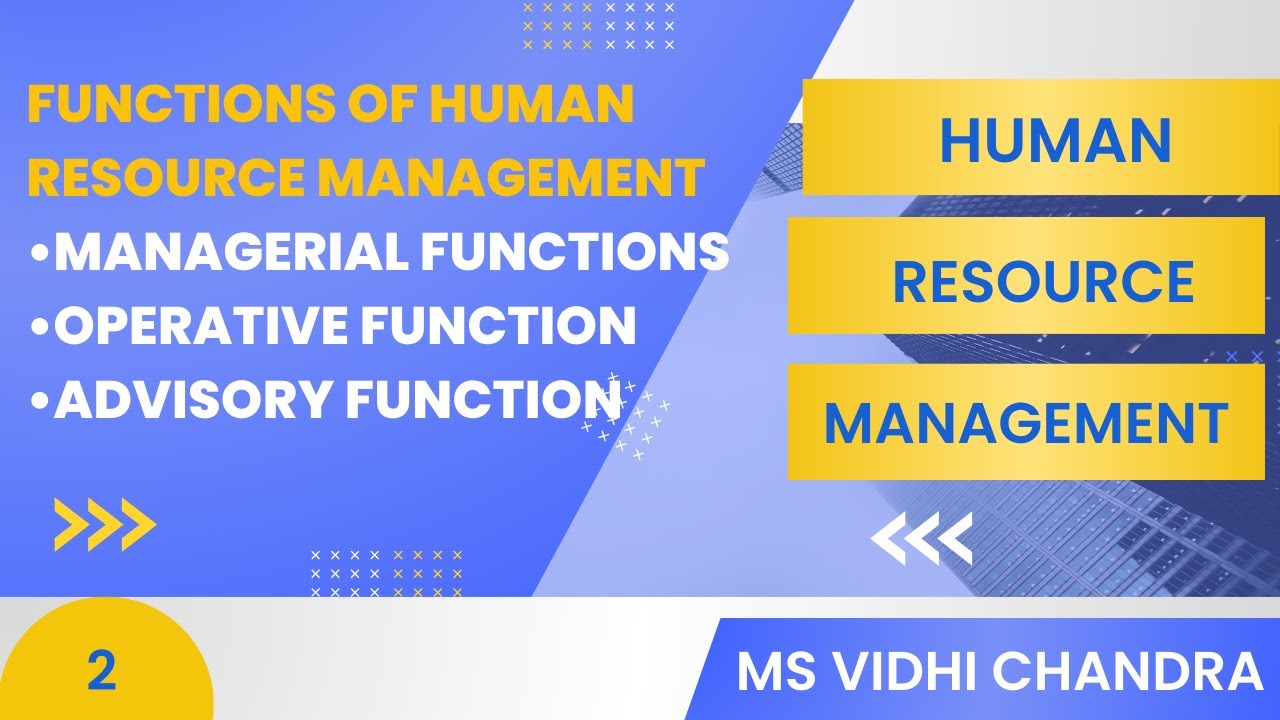 Advisory Function Functions of HRM | Managerial, Operative & Advisory Function | BBA ...