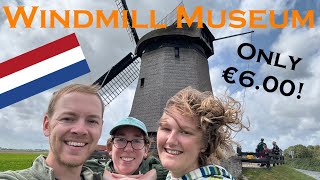 Windmill Museum In Alkmaar Schermerhorn - Inside And Out Of A Typical Dutch Windmill - Holland
