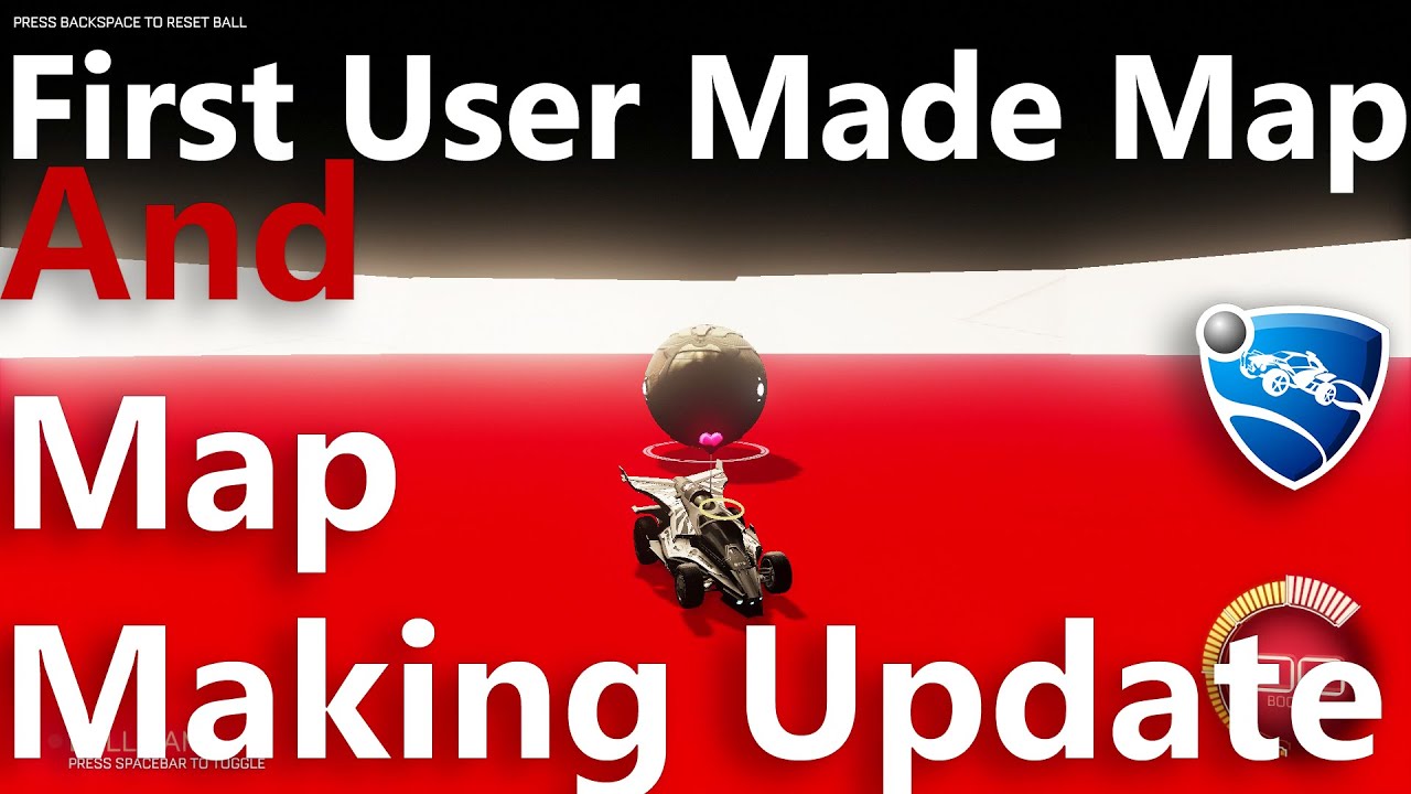 One of the First Rocket League User Made Maps and Map Making Updates!!!