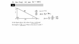 Dr. John Chung's SAT Math  Test 7 Section 4 #18