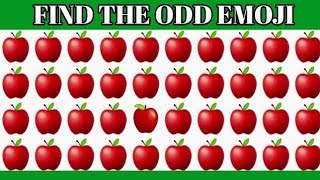 FIND THE ODD EMOJI OUT by Spotting The Difference #25| #emoji #emojichallenge #emojipuzzle#emojigame