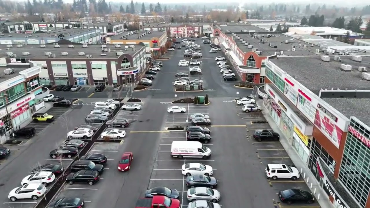 A fly over the massive Payal Business Center in Surrey