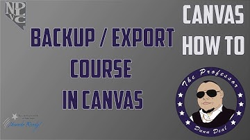 Backup   Export Course in Canvas