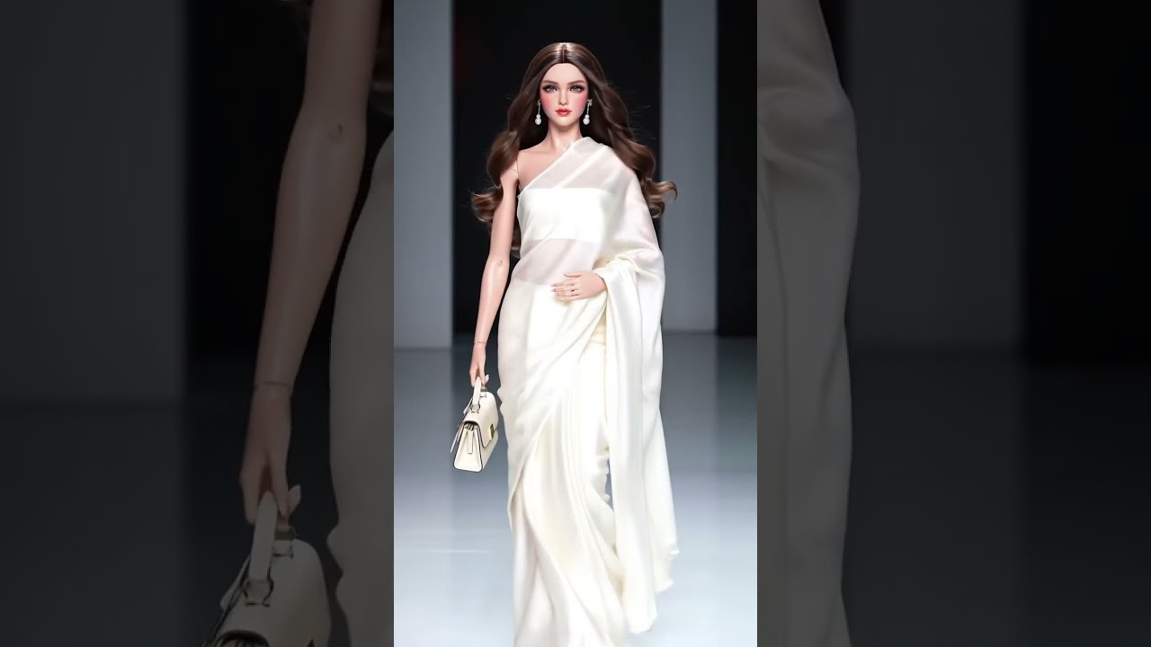 Elegant AI Doll Ramp Walk in Saree | Graceful Beauty in Motion ✨ 