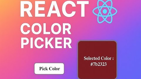 What I Found Out About Color Pickers in React That CHANGED EVERYTHING