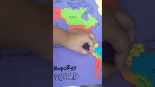 World Mapology Puzzle #shorts #puzzle #geography #stopmotion #imagimake