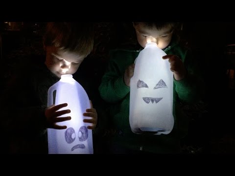 kids halloween craft diy cute ghosts using milk jugs