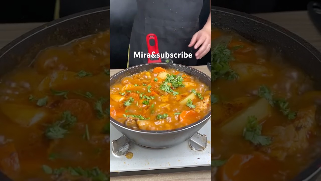 ￼ cómo hacer pollo, guisado, plato, fácil receta rápido#suscríbete