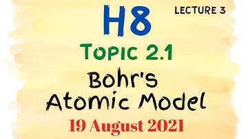 H8 Lecture - Topic 2.1 - Bohr